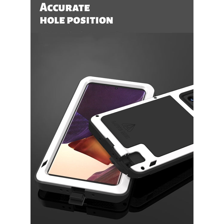 For Samsung Galaxy Note 20 Ultra LOVE MEI Metal Shockproof Waterproof Dustproof Protective Case without Glass(Black) - Galaxy Note20 Ultra Cases by LOVE MEI | Online Shopping South Africa | PMC TechLife | Buy Now Pay Later Mobicred