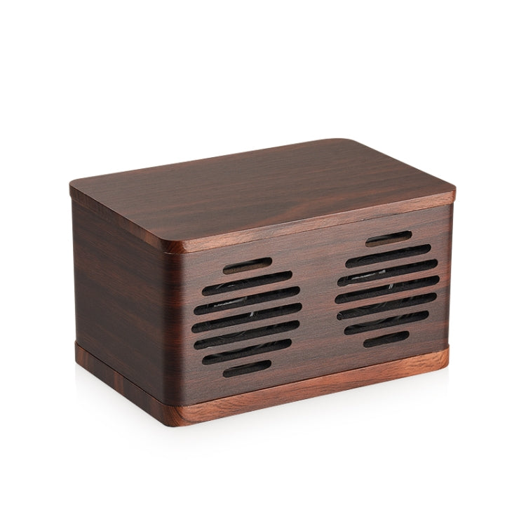 D70 QI Standard Subwoofer Wooden Bluetooth 4.2 Speaker, Support TF Card & 3.5mm AUX Brown - free shipping - PMC TechLife - Order now!
