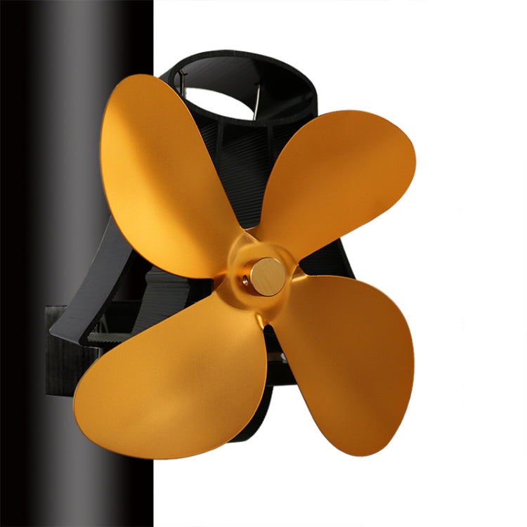 YL-105 4-Blade Aluminum Heat Powered Fireplace Stove Fan(Gold) - free shipping - PMC TechLife - Order now!