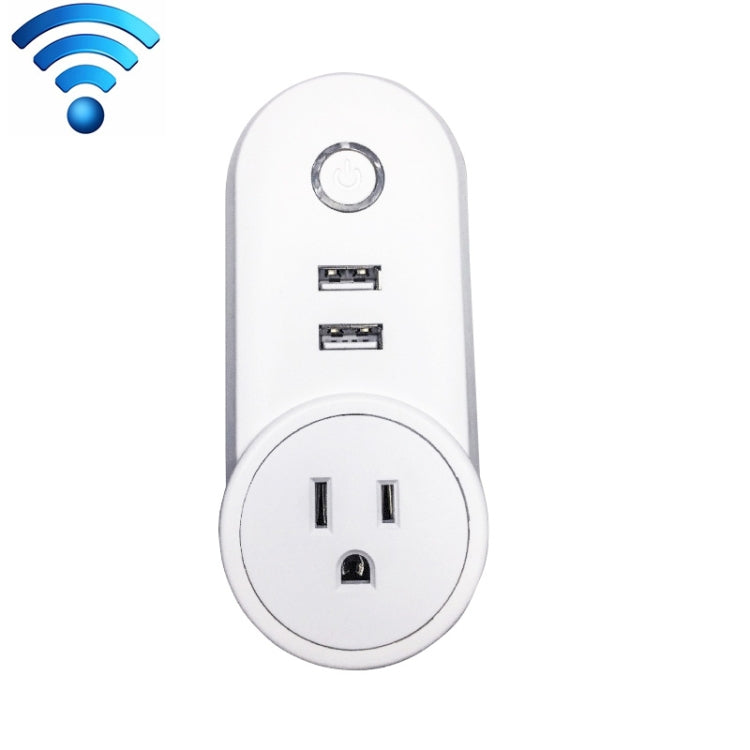 SA-002 2 USB Ports + 1 US Socket WiFi Smart Power Plug Socket, Compatible with Alexa and Google Home, AC 110V-230V, US Plug - Smart Socket by PMC TechLife | Online Shopping South Africa | PMC TechLife