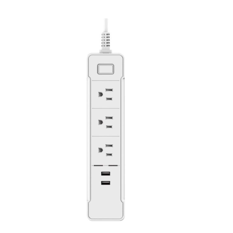 C198A 2 USB Ports + 3 US Sockets WiFi Smart Power Plug Socket, Compatible with Alexa and Google Home, AC 110V-240V, US Plug(White) - Smart Socket by PMC TechLife | Online Shopping South Africa | PMC TechLife