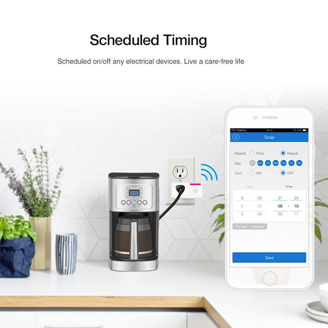 SA-004 10A EWeLink APP Remote Timing WiFi Smart Socket Works with Alexa and Google Home, US Plug - Smart Socket by PMC TechLife | Online Shopping South Africa | PMC TechLife