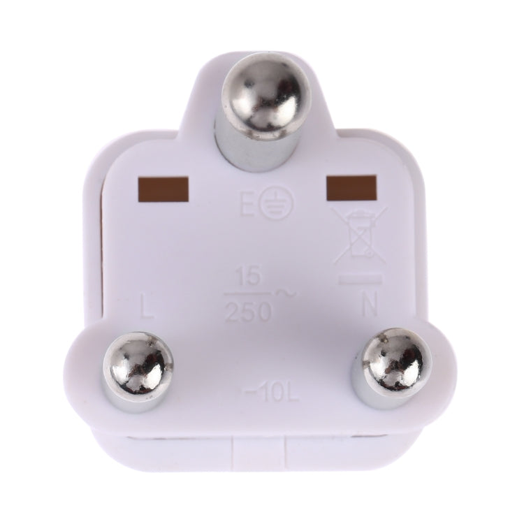 Portable Universal Socket to (Large) South Africa Plug Power Adapter Travel Charger (White) - Plug Adaptor by PMC TechLife | Online Shopping South Africa | PMC TechLife
