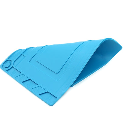 JIAFA S-150 Maintenance Platform Heat-resistant Repair Insulation Pad Silicone Mats with Screws Position(Blue) - Working Mat by JIAFA | Online Shopping South Africa | PMC Jewellery | Buy Now Pay Later Mobicred