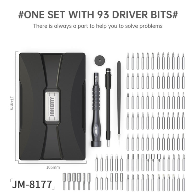 JAKEMY JM-8177 106 in 1 Screwdriver Bit Head Extension Rod Multi-functional Combination Repair Tool Set - free shipping - PMC TechLife - Order now!