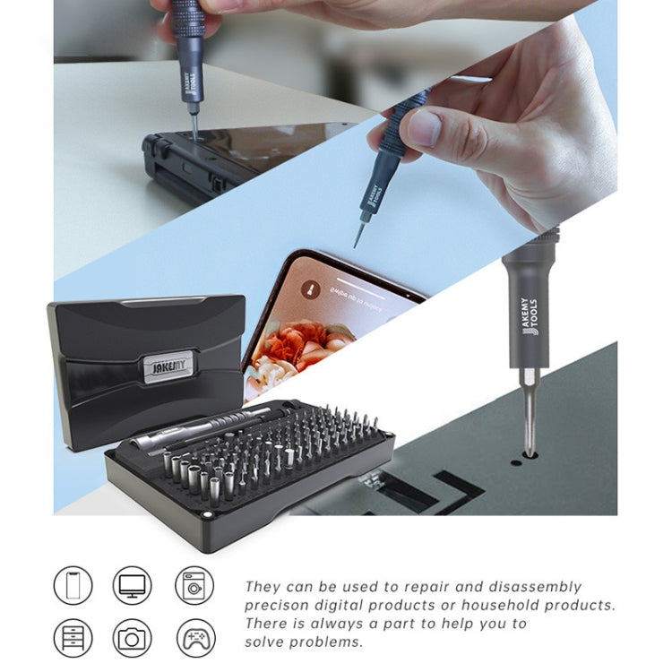 JAKEMY JM-8177 106 in 1 Screwdriver Bit Head Extension Rod Multi-functional Combination Repair Tool Set - free shipping - PMC TechLife - Order now!