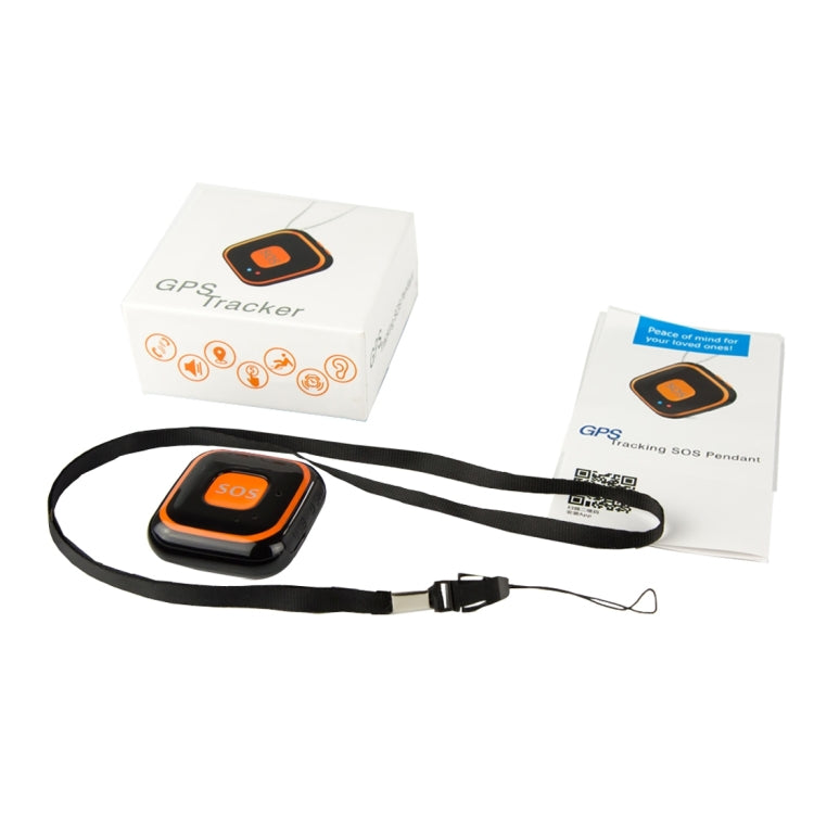 V28 Necklace Style GSM Mini LBS WiFi AGPS Tracker SOS Communicator(Black) - Personal Tracker by PMC TechLife | Online Shopping South Africa | PMC TechLife