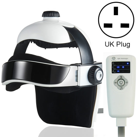 Electronic Air Pressure Head Massager, Relaxed Music Helmet Massager, UK Plug - Massage & Relaxation by PMC Jewellery | Online Shopping South Africa | PMC Jewellery