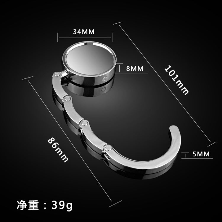 5 PCS Round Folding Hook Bag Hanger, Length:10.1cm, Random Color Delivery - Auto Fastener & Clips by PMC TechLife | Online Shopping South Africa | PMC TechLife