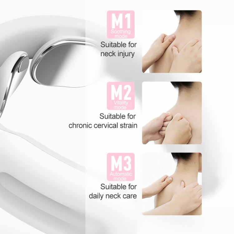 HJ001 Intelligent Mini Remote Control Electric Mini Shoulder Neck Cervical Massager (White) - Massage & Relaxation by PMC Jewellery | Online Shopping South Africa | PMC Jewellery