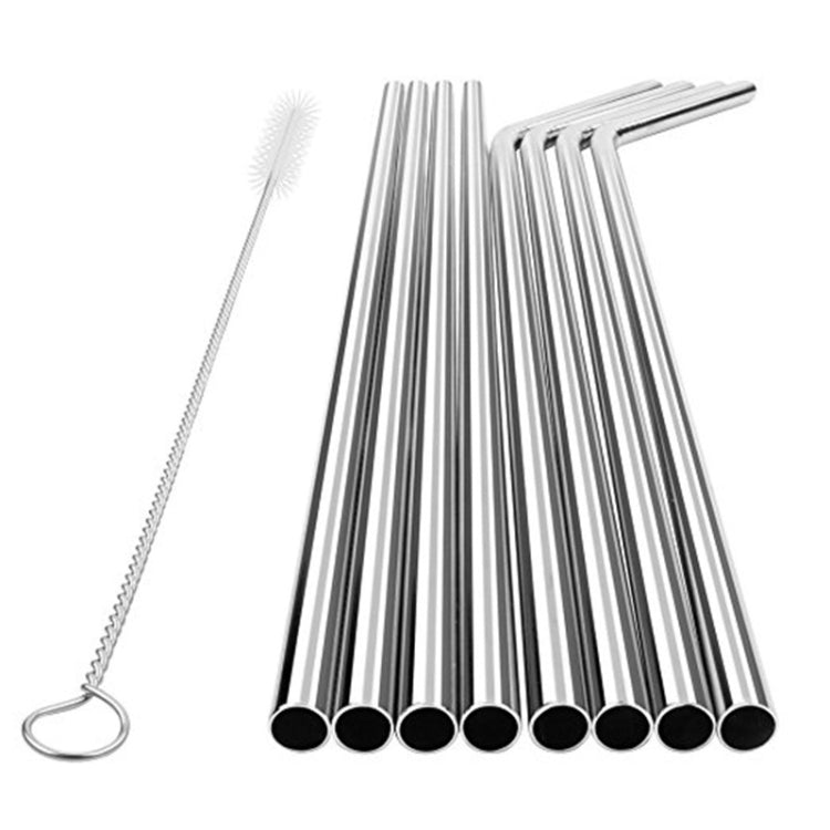 4pcs Reusable Stainless Steel Drinking Straw + Cleaner Brush Set Kit,  215*6mm(Rose Gold) - free shipping - PMC TechLife - Order now!