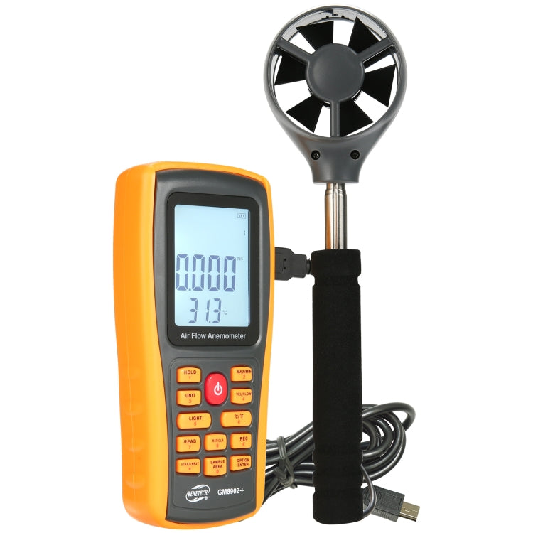 BENETECH GM8902+ LCD Display Digital Digital Anemometer Air Flow Wind Speed Scale Meter - free shipping - PMC TechLife - Order now!
