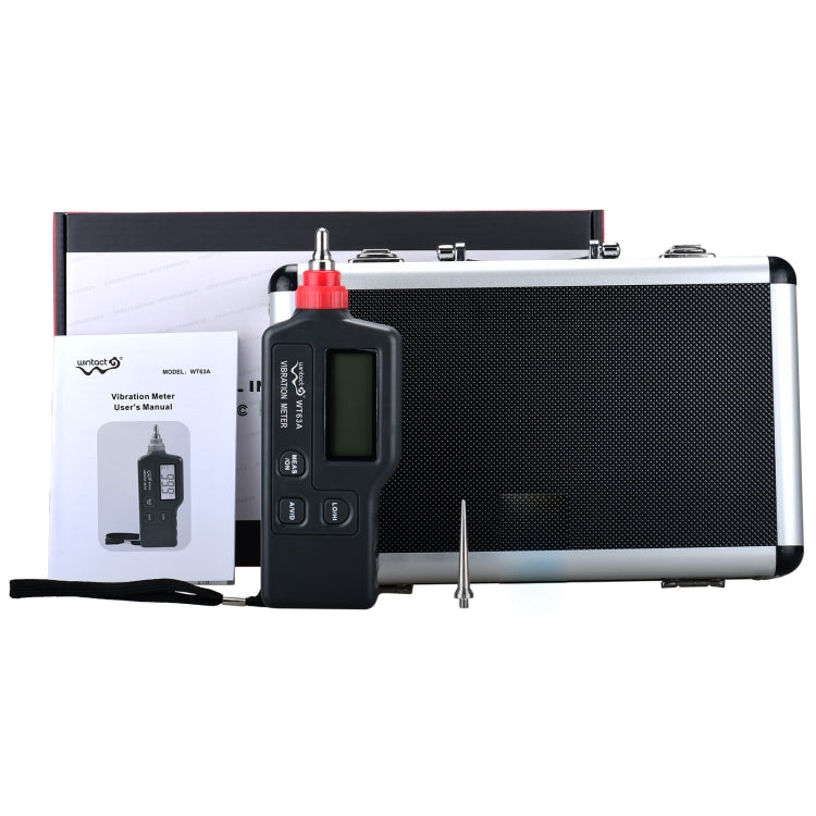 Wintact WT63A Vibration Meter Digital Tester Vibrometer Analyzer Acceleration Velocity(Black Red) - free shipping - PMC TechLife - Order now!