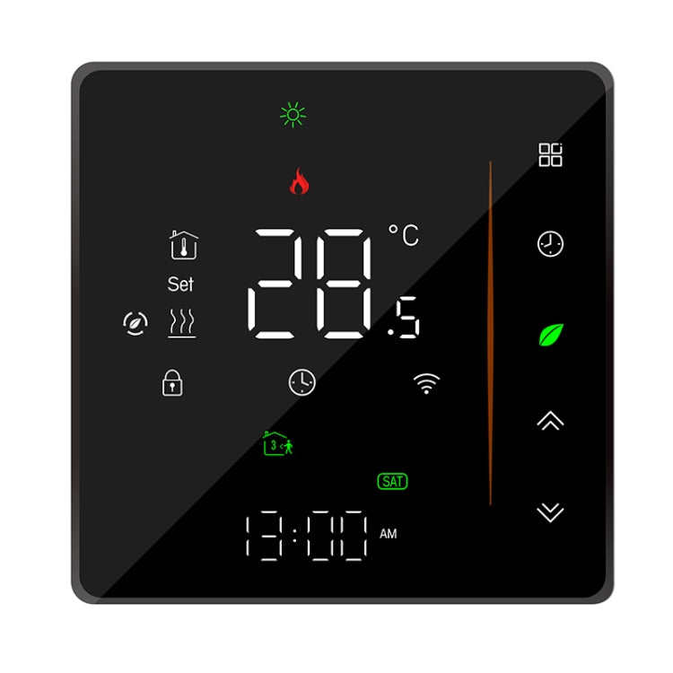 BHT-006GCLW 95-240V AC 5A Smart Home Heating Thermostat for EU Box, Control Boiler Heating with Only Internal Sensor, WiFi (Black) - Thermostat & Thermometer by PMC TechLife | Online Shopping South Africa | PMC TechLife