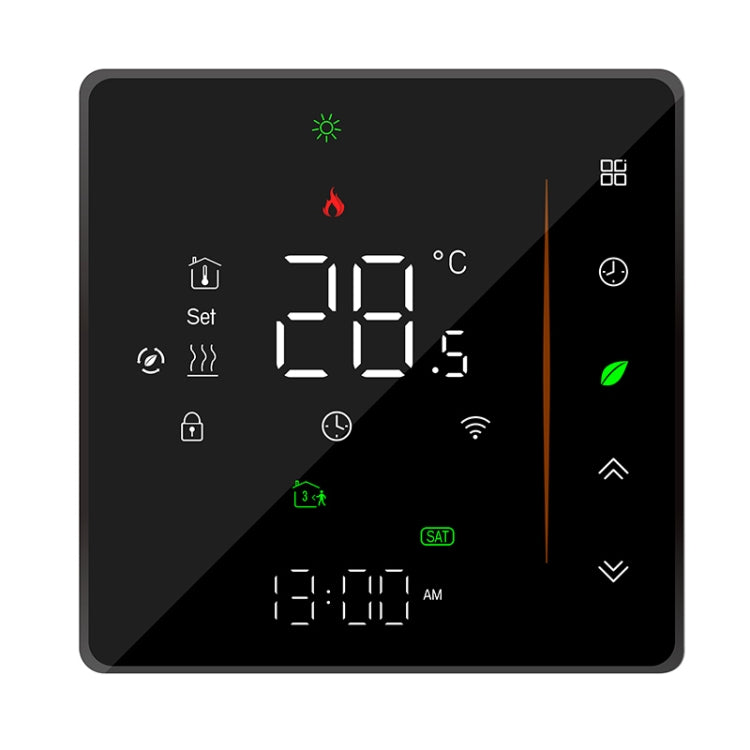 BHT-006GCLW 95-240V AC 5A Smart Home Heating Thermostat for EU Box, Control Boiler Heating with Only Internal Sensor, WiFi (Black) - Thermostat & Thermometer by PMC Jewellery | Online Shopping South Africa | PMC Jewellery