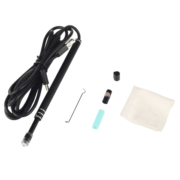 i96 3 in 1 USB Ear Scope Inspection HD 0.3MP Camera Visual Ear Spoon for OTG Android Phones & PC & MacBook, 1.85m Length Cable(Black) - Ear Care Tools by PMC TechLife | Online Shopping South Africa | PMC TechLife