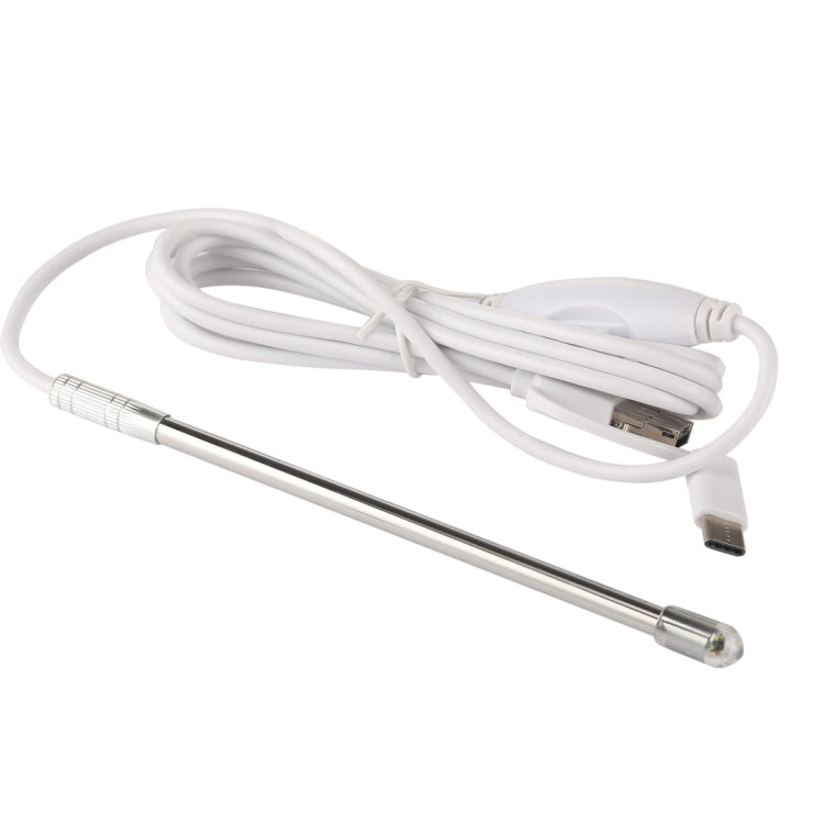 i95 3 in 1 USB Ear Scope Inspection HD 0.3MP Camera Visual Ear Spoon for OTG Android Phones & PC & MacBook, 1.75m Length Cable(White) - Ear Care Tools by PMC TechLife | Online Shopping South Africa | PMC TechLife
