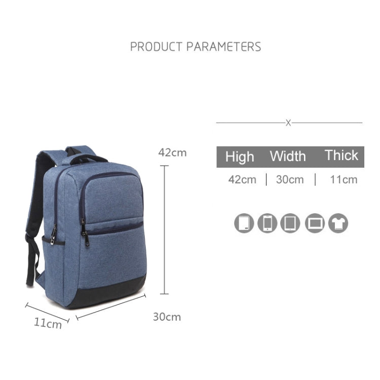 Universal Multi-Function Oxford Cloth Laptop Computer Shoulders Bag Business Backpack Students Bag, Size: 42x30x11cm, For 15.6 inch and Below Macbook, Samsung, Lenovo, Sony, DELL Alienware, CHUWI, ASUS, HP(Blue) - Backpack by PMC Jewellery | Online Shopping South Africa | PMC Jewellery