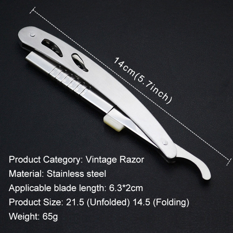 Vintage Manual Razor Blade Holder Shaving Eyebrow Chimer Haircut Blade Holder(Silver) - free shipping - PMC TechLife - Order now!