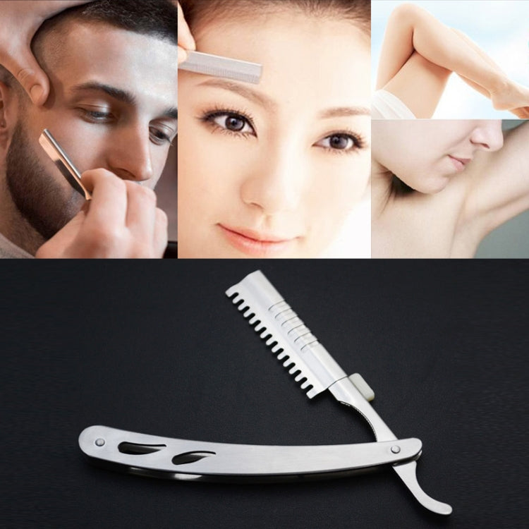 Vintage Manual Razor Blade Holder Shaving Eyebrow Chimer Haircut Blade Holder(Silver) - free shipping - PMC TechLife - Order now!