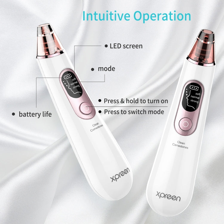 Xpreen Rechargeable Pore Cleanser Home Facial Beauty Device with LED Screen & 4 Probes - free shipping - PMC TechLife - Order now!
