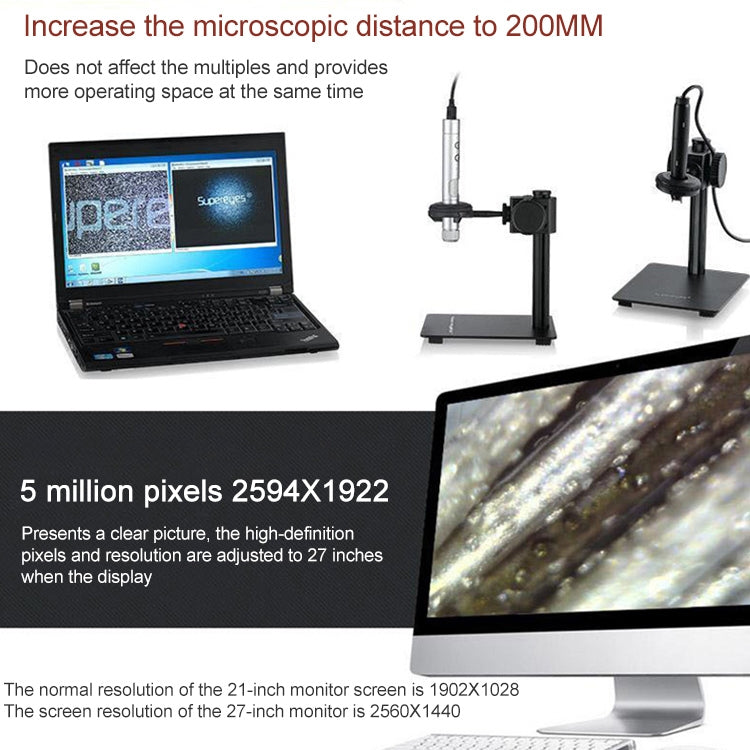 Supereyes B011 HD Digital Electronic Microscope Industrial Mobile Phone Repair Magnifying Glass - Digital Microscope by Supereyes | Online Shopping South Africa | PMC Jewellery | Buy Now Pay Later Mobicred