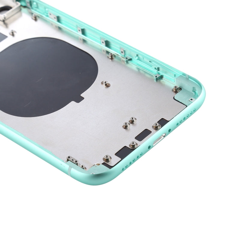 Back Housing Cover with SIM Card Tray & Side keys & Camera Lens for iPhone 11(Green) - Back Cover by PMC TechLife | Online Shopping South Africa | PMC TechLife | Buy Now Pay Later Mobicred