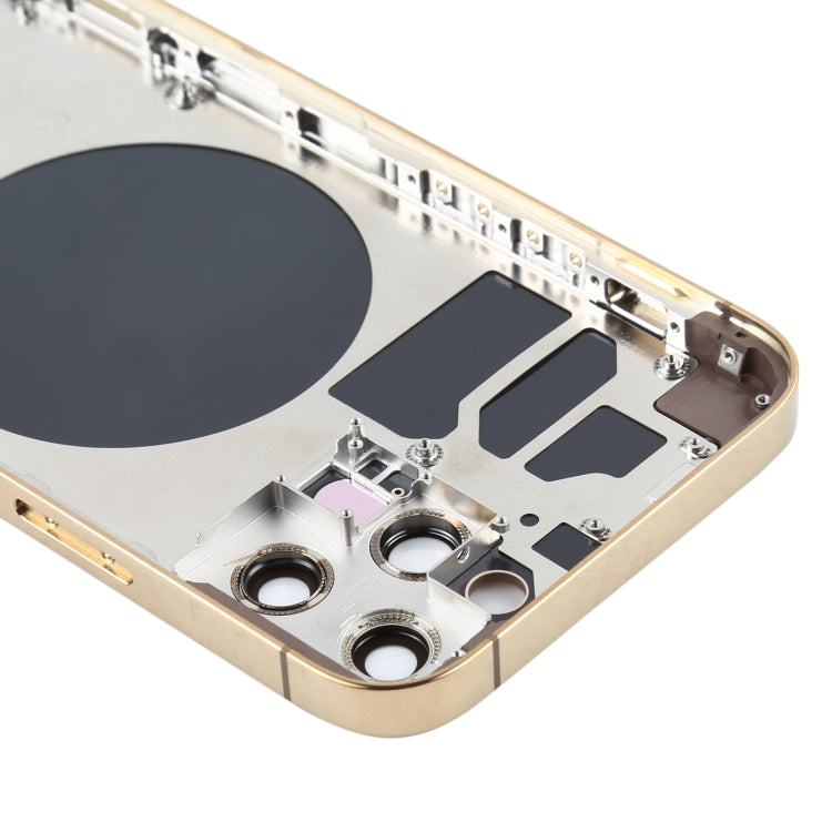 Back Housing Cover with SIM Card Tray & Side  Keys & Camera Lens for iPhone 12 Pro(Gold) - Back Cover by PMC TechLife | Online Shopping South Africa | PMC TechLife