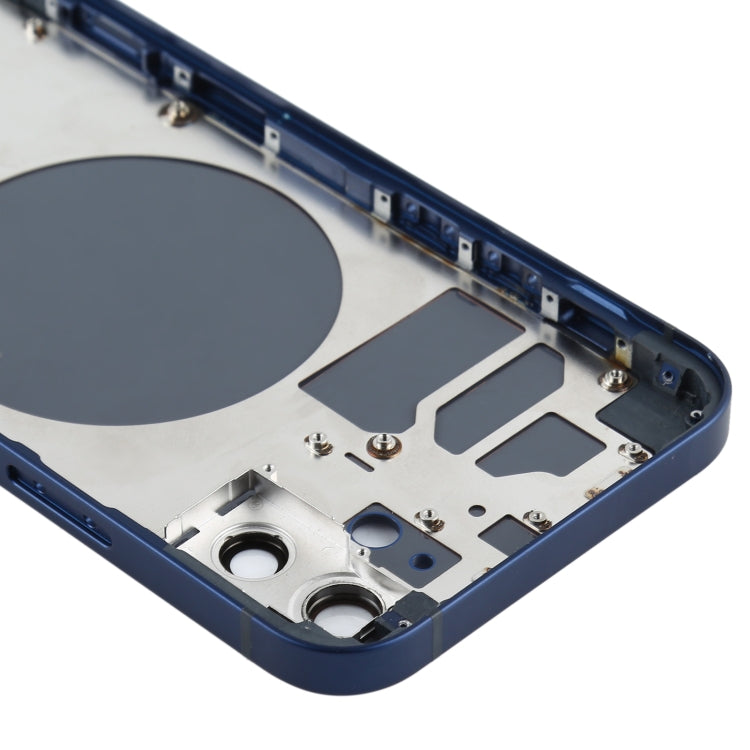 Back Housing Cover with SIM Card Tray & Side  Keys & Camera Lens for iPhone 12(Blue) - Back Cover by PMC TechLife | Online Shopping South Africa | PMC TechLife