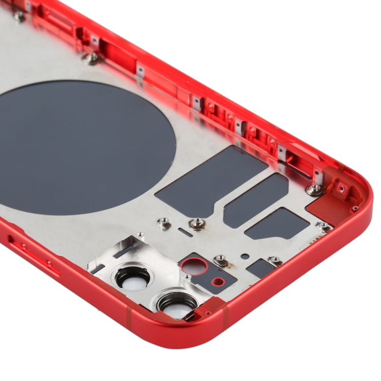 Back Housing Cover with SIM Card Tray & Side  Keys & Camera Lens for iPhone 12(Red) - Back Cover by PMC TechLife | Online Shopping South Africa | PMC TechLife