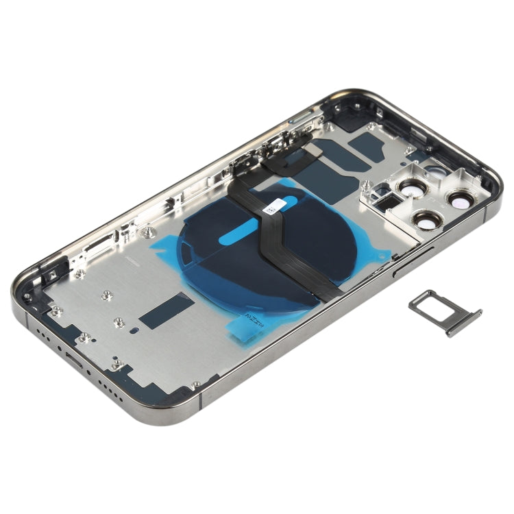 Battery Back Cover (with Side Keys & Card Tray & Power + Volume Flex Cable & Wireless Charging Module) for iPhone 12 Pro(Black) - free shipping - PMC TechLife - Order now!