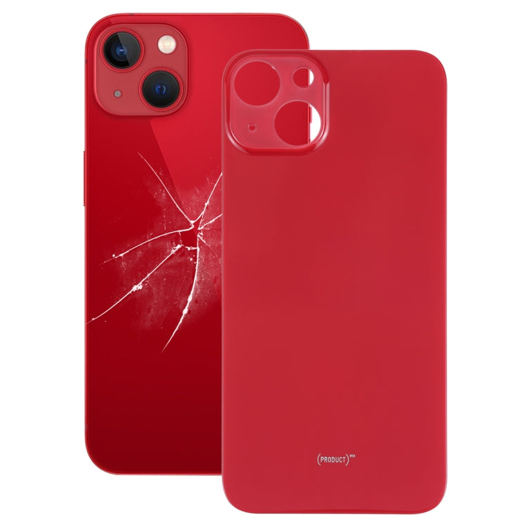 Easy Replacement Big Camera Hole Glass Back Battery Cover for iPhone 13(Red) - Back Cover by PMC TechLife | Online Shopping South Africa | PMC TechLife | Buy Now Pay Later Mobicred
