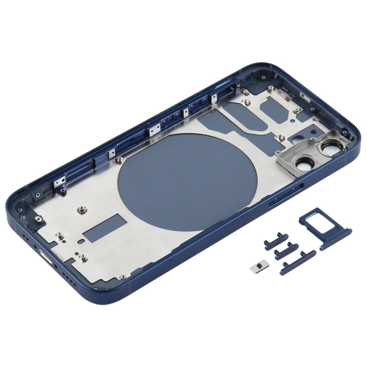 Back Housing Cover with SIM Card Tray & Side  Keys & Camera Lens for iPhone 12 mini(Blue) - Back Cover by PMC TechLife | Online Shopping South Africa | PMC TechLife