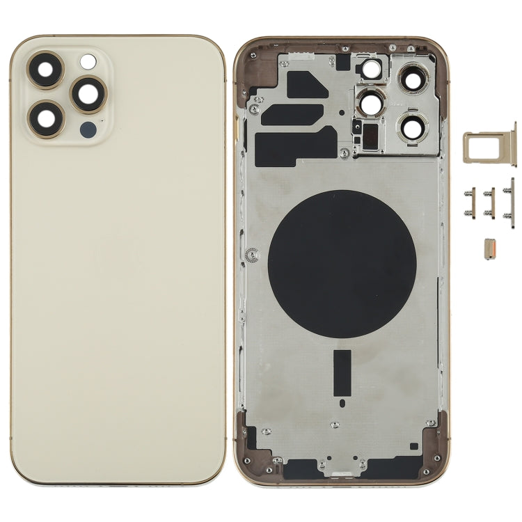 Back Housing Cover with SIM Card Tray & Side keys & Camera Lens for iPhone 12 Pro Max(Gold) - Back Cover by PMC TechLife | Online Shopping South Africa | PMC TechLife