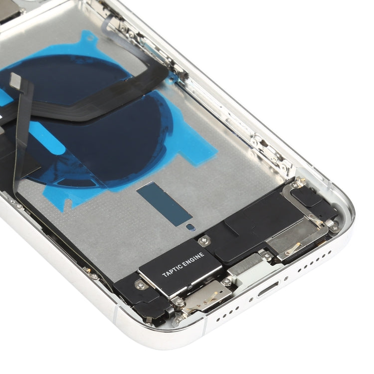 Battery Back Cover Assembly (with Side Keys & Speaker Ringer Buzzer & Motor & Camera Lens & Card Tray & Power Button + Volume Button + Charging Port & Wireless Charging Module) for iPhone 12 Pro Max(White) - Back Cover by PMC TechLife | Online Shopping South Africa | PMC TechLife