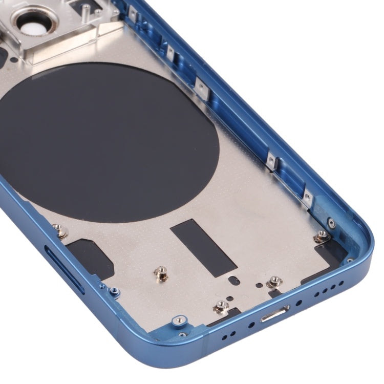 Back Housing Cover with SIM Card Tray & Side  Keys & Camera Lens for iPhone 13 Mini(Blue) - Back Cover by PMC TechLife | Online Shopping South Africa | PMC TechLife