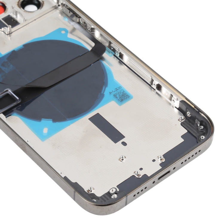 For iPhone 13 Pro Max Battery Back Cover with Side Keys & Card Tray & Power + Volume Flex Cable & Wireless Charging Module(Black) - Back Cover by PMC TechLife | Online Shopping South Africa | PMC TechLife | Buy Now Pay Later Mobicred
