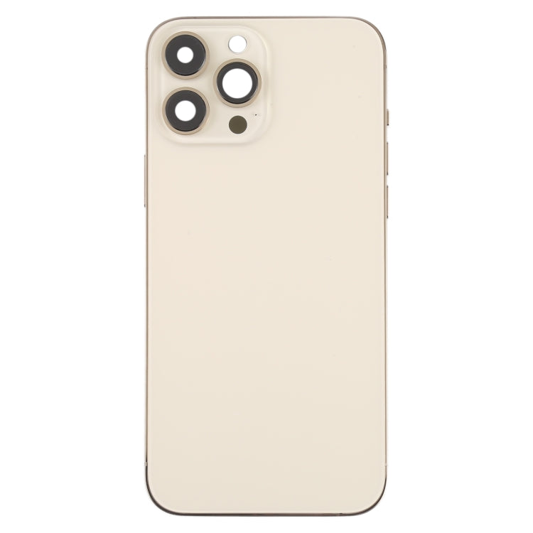 For iPhone 13 Pro Max Battery Back Cover with Side Keys & Card Tray & Power + Volume Flex Cable & Wireless Charging Module(Gold) - Back Cover by PMC TechLife | Online Shopping South Africa | PMC TechLife | Buy Now Pay Later Mobicred