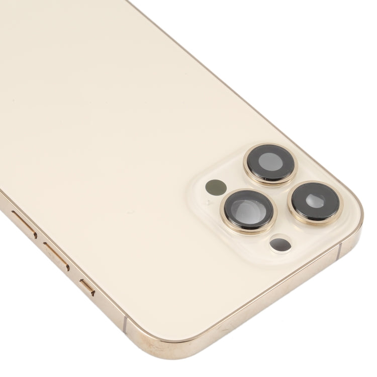 For iPhone 13 Pro Max Battery Back Cover with Side Keys & Card Tray & Power + Volume Flex Cable & Wireless Charging Module(Gold) - Back Cover by PMC TechLife | Online Shopping South Africa | PMC TechLife | Buy Now Pay Later Mobicred