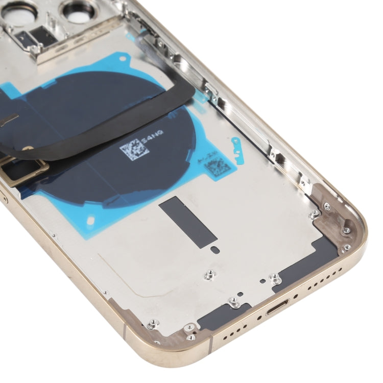 For iPhone 13 Pro Max Battery Back Cover with Side Keys & Card Tray & Power + Volume Flex Cable & Wireless Charging Module(Gold) - Back Cover by PMC TechLife | Online Shopping South Africa | PMC TechLife | Buy Now Pay Later Mobicred