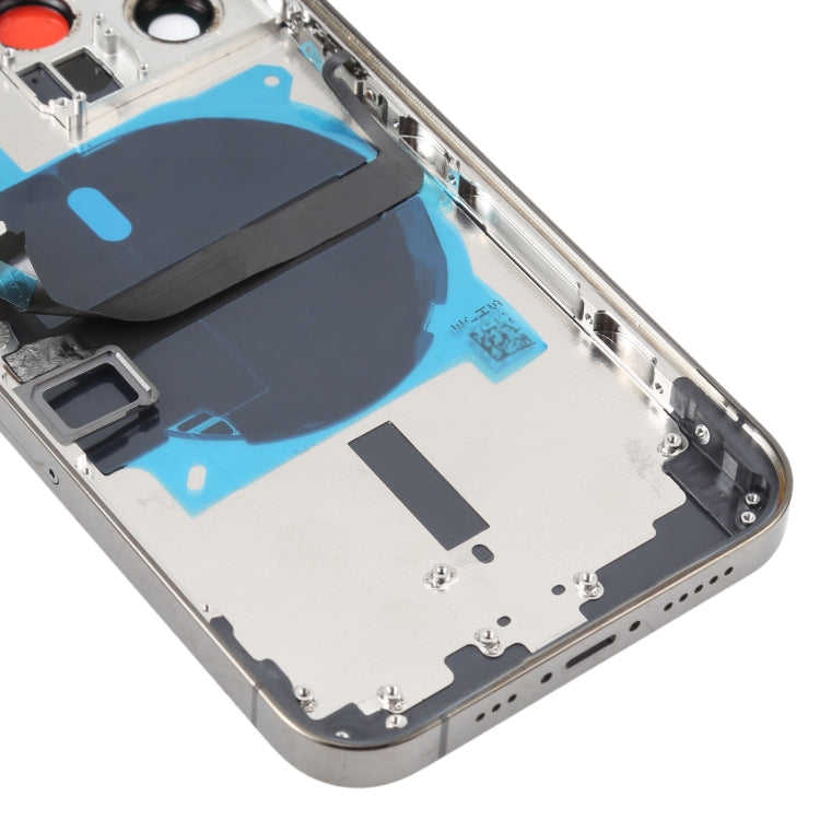 For iPhone 13 Pro Battery Back Cover with Side Keys & Card Tray & Power + Volume Flex Cable & Wireless Charging Module(Black) - Back Cover by PMC TechLife | Online Shopping South Africa | PMC TechLife