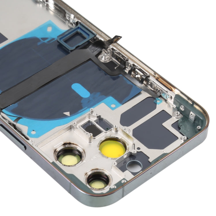 For iPhone 13 Pro Battery Back Cover with Side Keys & Card Tray & Power + Volume Flex Cable & Wireless Charging Module(Green) - Back Cover by PMC TechLife | Online Shopping South Africa | PMC TechLife | Buy Now Pay Later Mobicred