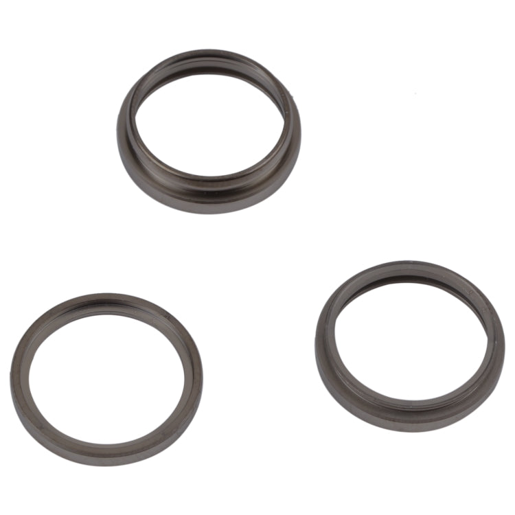 For iPhone 14 Pro Max 3PCS Rear Camera Glass Lens Metal Outside Protector Hoop Ring(Black) -  by PMC TechLife | Online Shopping South Africa | PMC TechLife