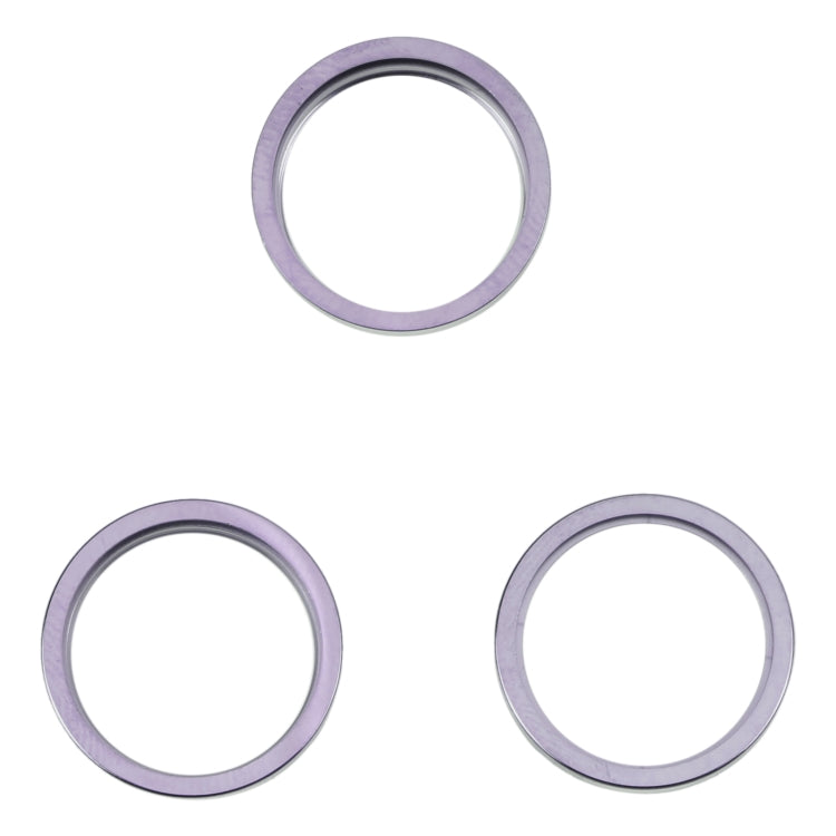 For iPhone 14 Pro Max 3PCS Rear Camera Glass Lens Metal Outside Protector Hoop Ring(Deep Purple) - Camera Series by PMC TechLife | Online Shopping South Africa | PMC TechLife | Buy Now Pay Later Mobicred