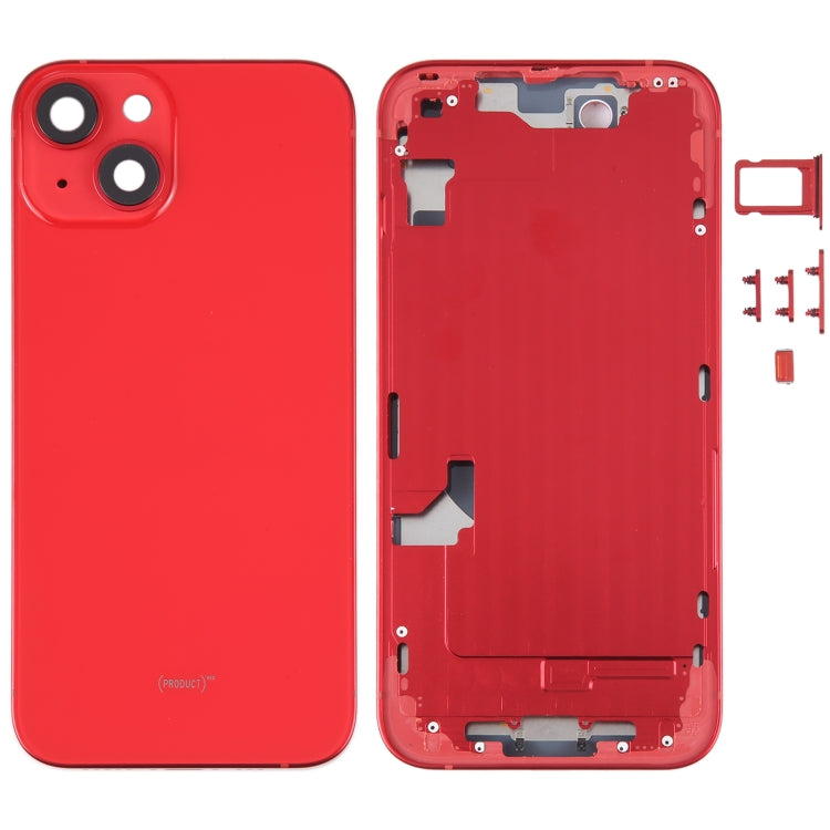 For iPhone 14 Battery Back Cover with Middle Frame / Side Keys(Red) -  by PMC TechLife | Online Shopping South Africa | PMC TechLife
