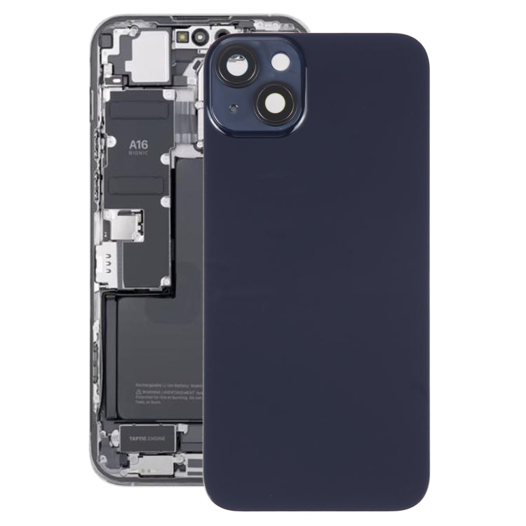 Glass Battery Back Cover with Holder for iPhone 14 Plus(Black) -  by PMC TechLife | Online Shopping South Africa | PMC TechLife