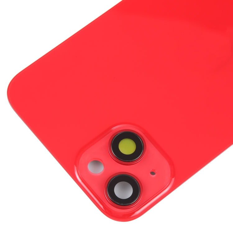 Glass Battery Back Cover with Holder for iPhone 14 Plus(Red) - Back Cover by PMC TechLife | Online Shopping South Africa | PMC TechLife | Buy Now Pay Later Mobicred