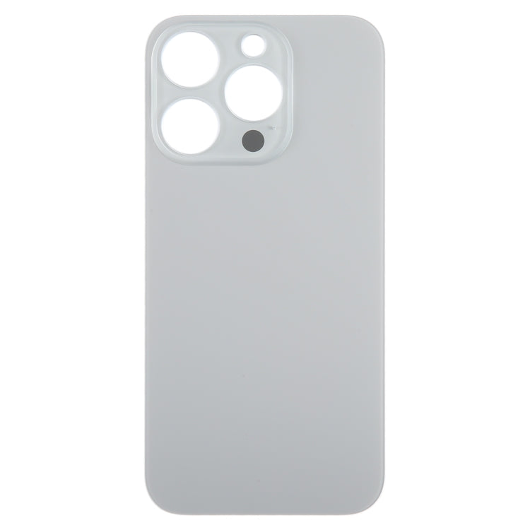 For iPhone 15 Pro Easy Replacement Big Camera Hole Glass Back Battery Cover(Titanium) -  by PMC Jewellery | Online Shopping South Africa | PMC Jewellery