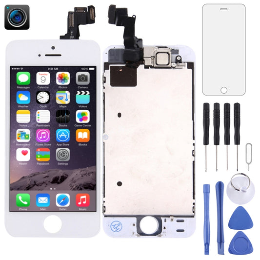 TFT LCD Screen for iPhone 5S Digitizer Full Assembly with Front Camera (White) - iPhone 5 Parts by PMC Jewellery | Online Shopping South Africa | PMC Jewellery