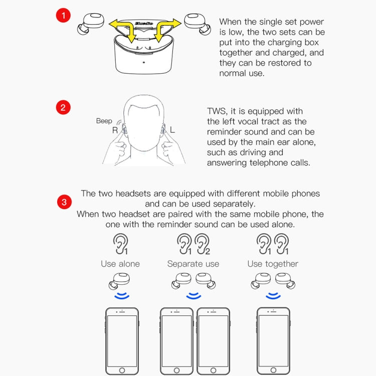 Bluedio TWS T-elf Bluetooth Version 5.0 In-Ear Bluetooth Headset with Headphone Charging Cabin(Black) - free shipping - PMC TechLife - Order now!